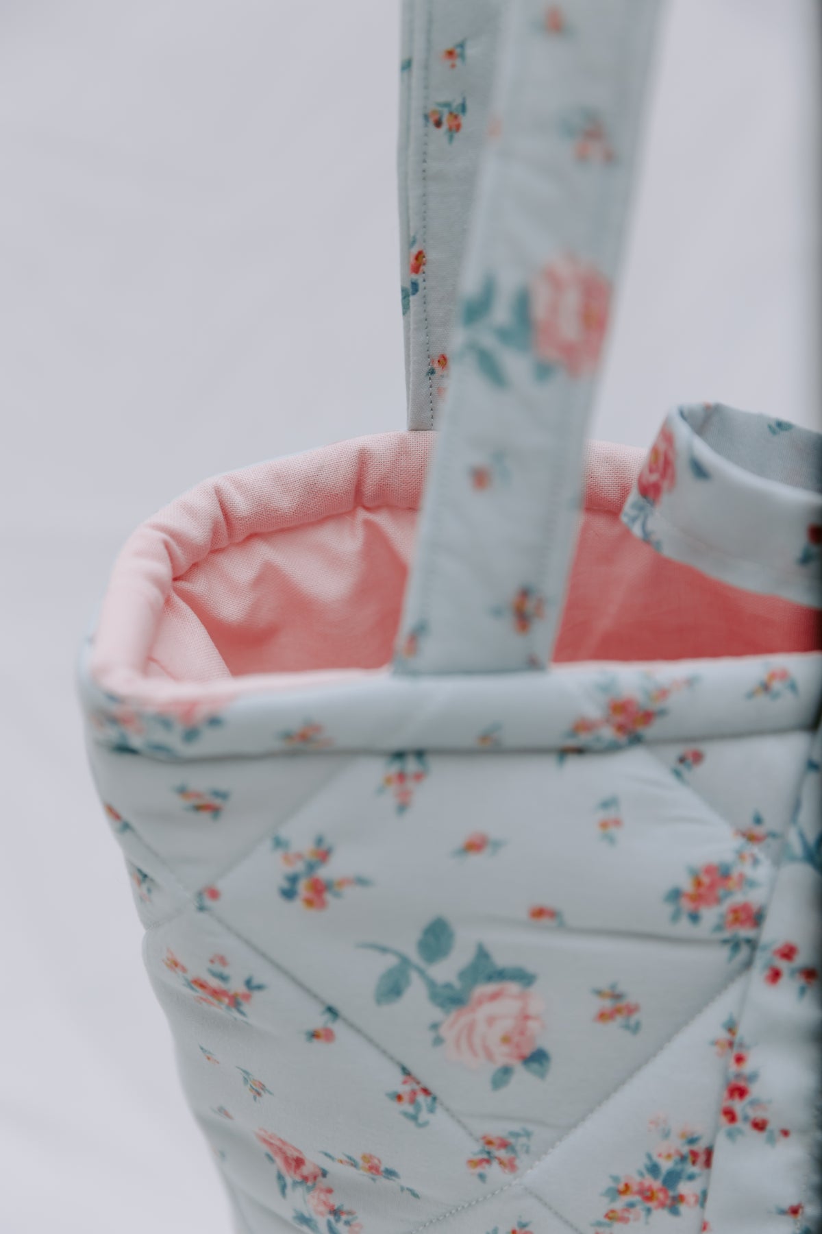 Blue Rosette Market Tote