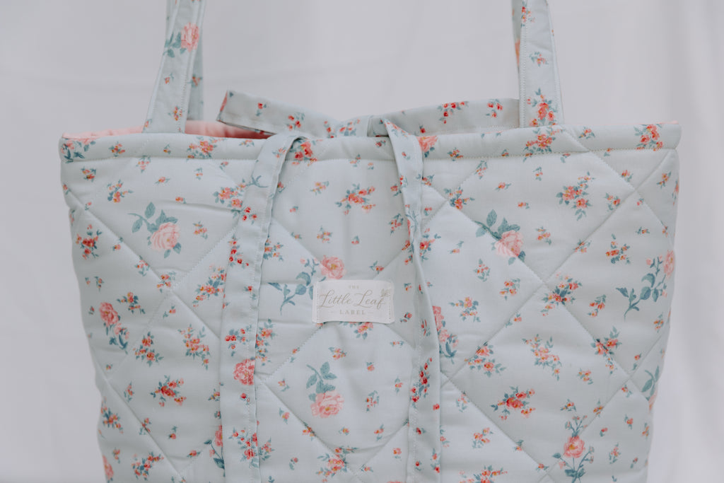 Blue Rosette Market Tote