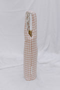 Blush Gingham Wine Tote