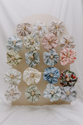 Powder Blue Polka Dot Scrunchie