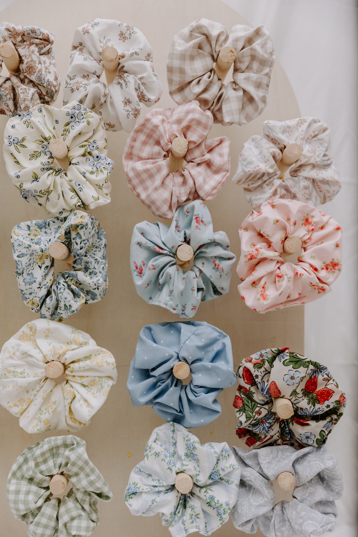 Powder Blue Polka Dot Scrunchie