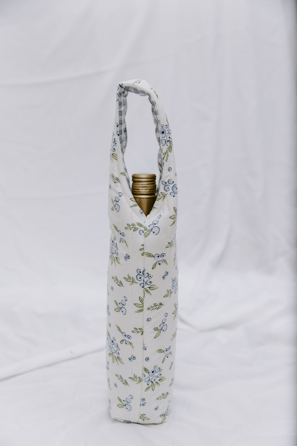 Blueberry Wine Tote - Gingham Lining