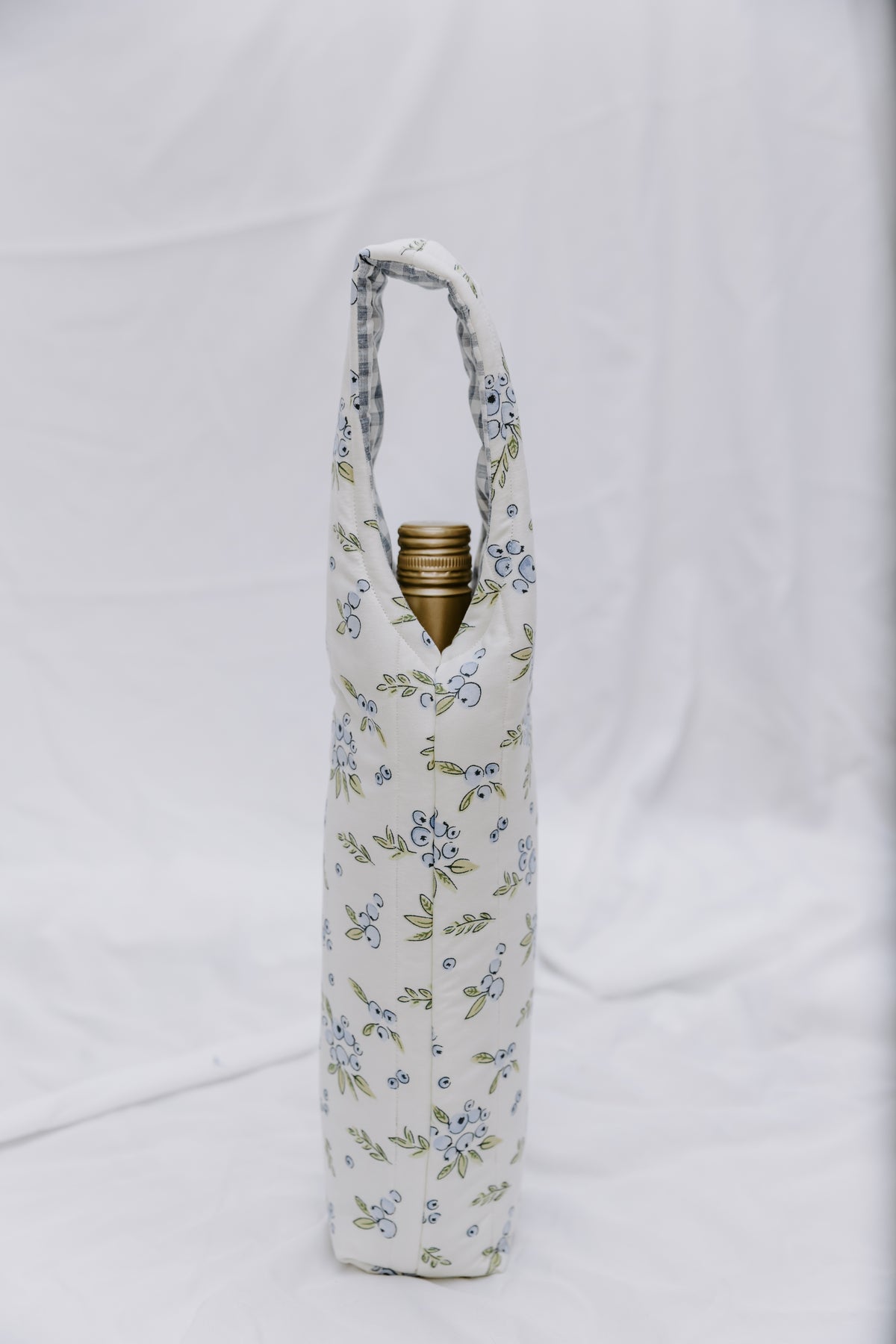 Blueberry Wine Tote - Gingham Lining