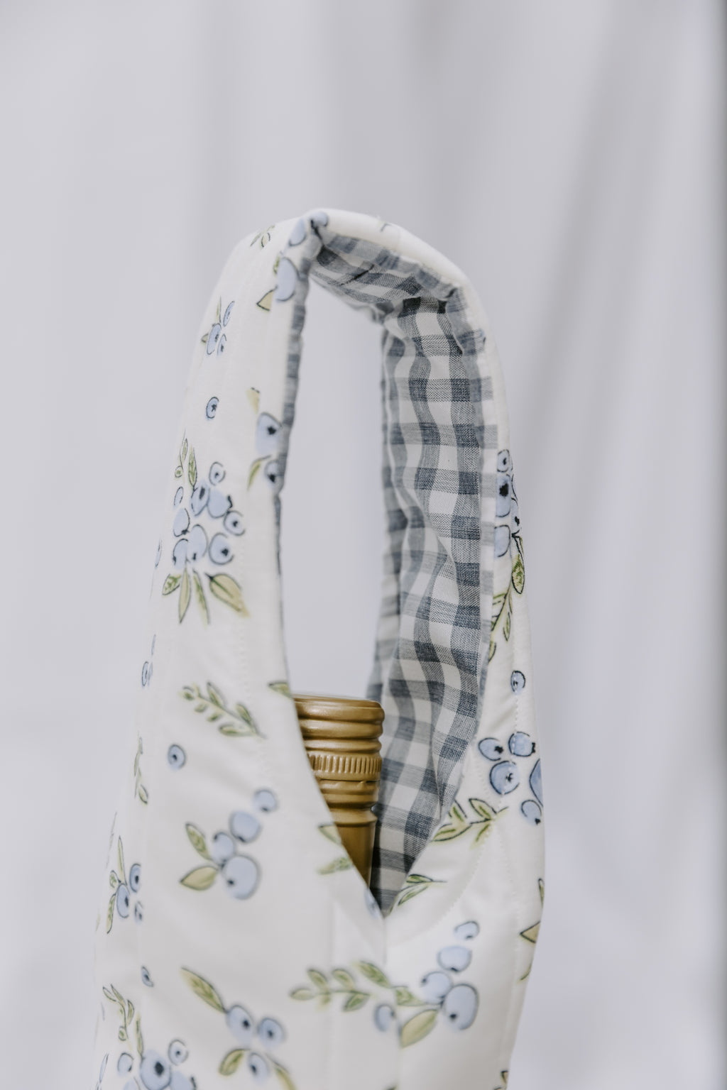 Blueberry Wine Tote - Gingham Lining