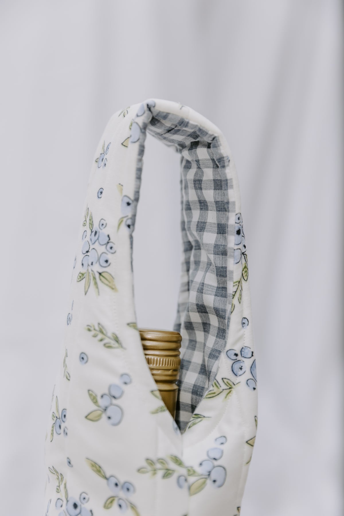 Blueberry Wine Tote - Gingham Lining