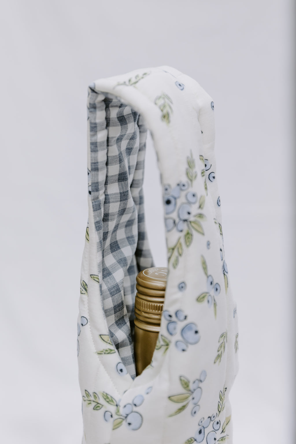 Blueberry Wine Tote - Gingham Lining