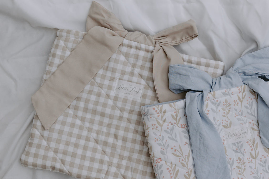 Neutral Gingham Book Sleeve