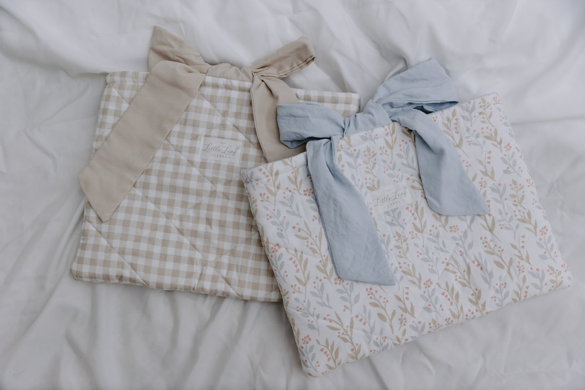 Neutral Gingham Book Sleeve