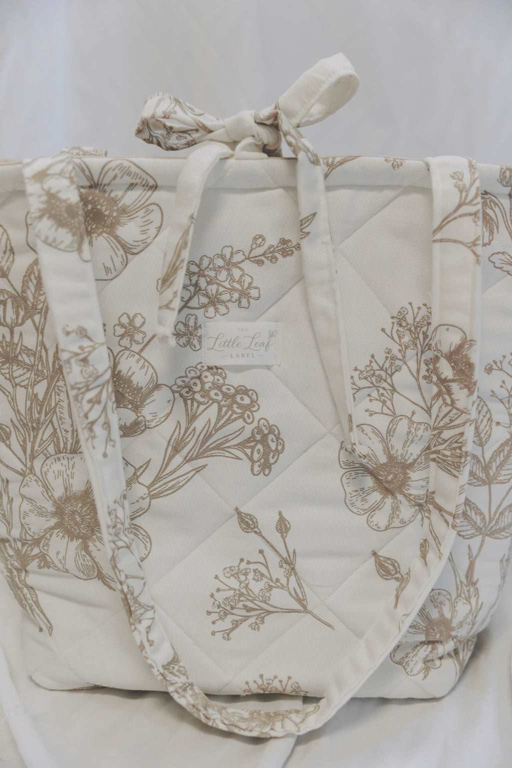 Neutral Blossoms Market Tote