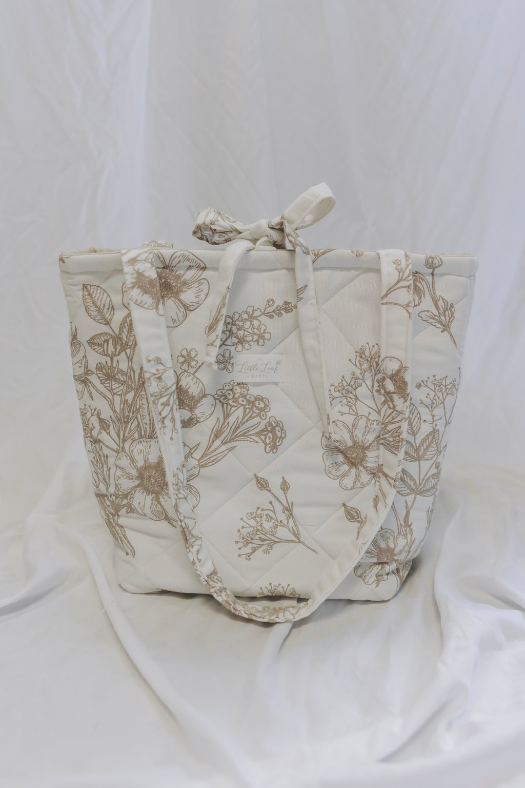 Neutral Blossoms Market Tote