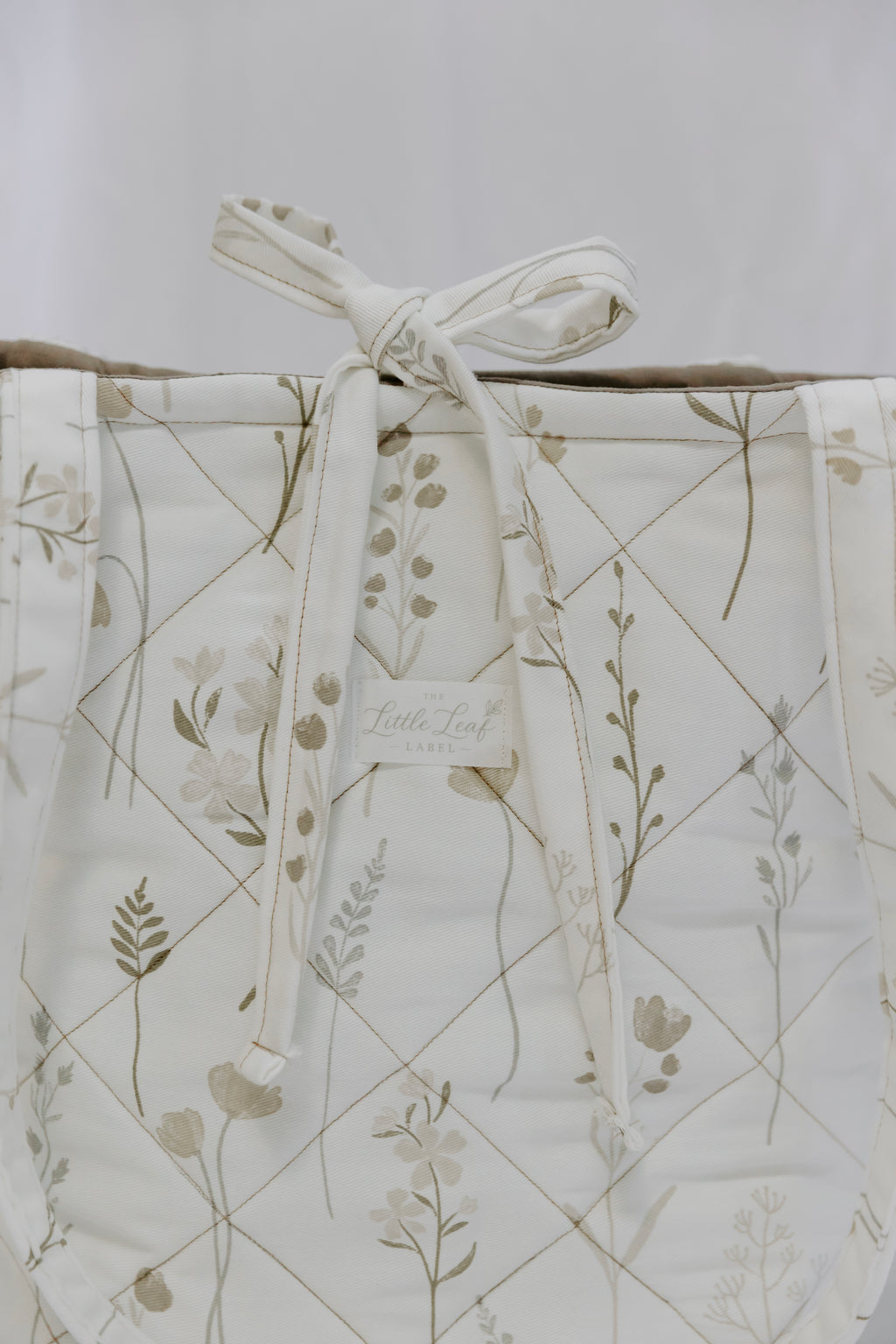 Whimsy Neutral Floral Market Tote