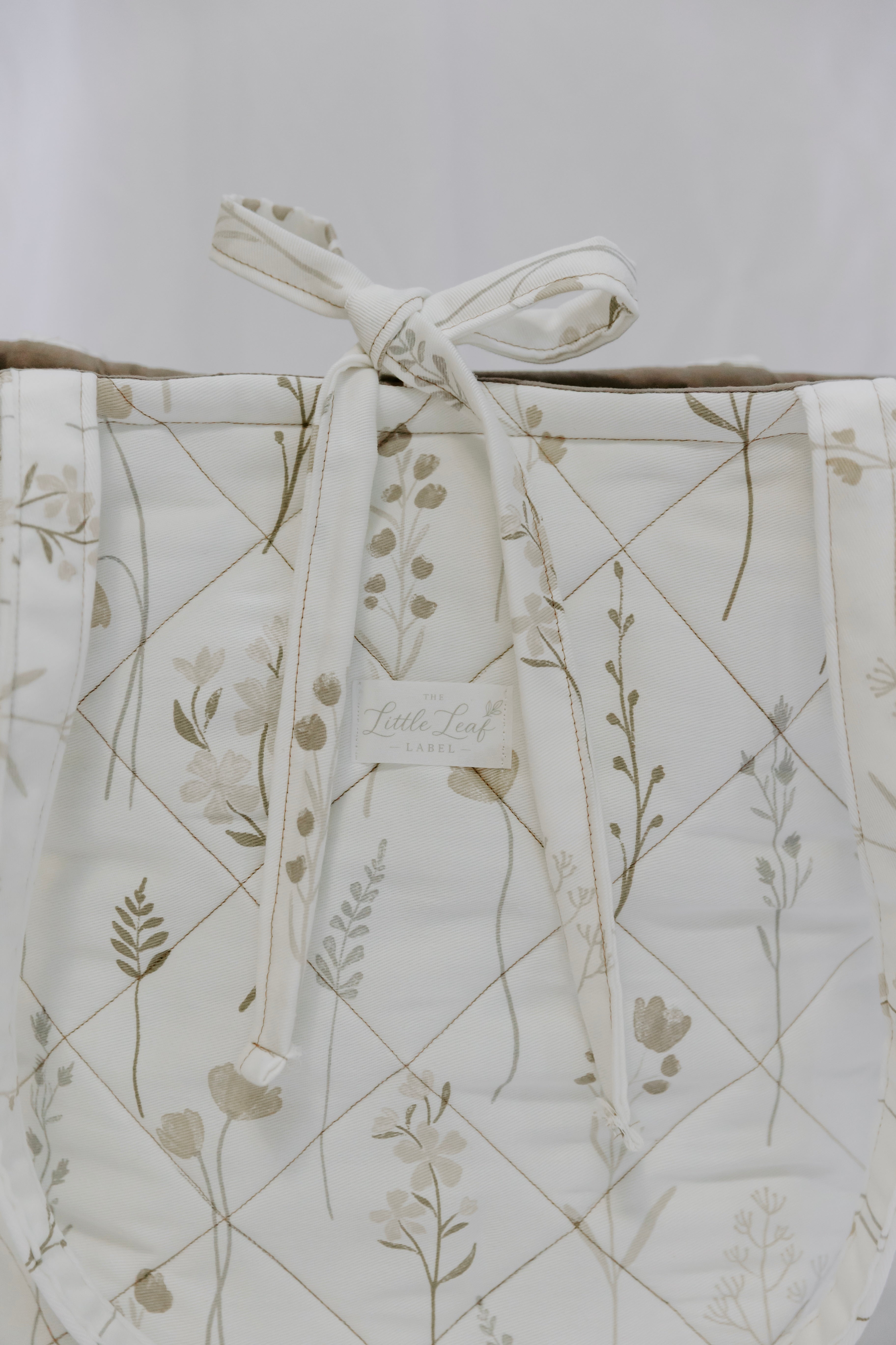 Whimsy Neutral Floral Market Tote