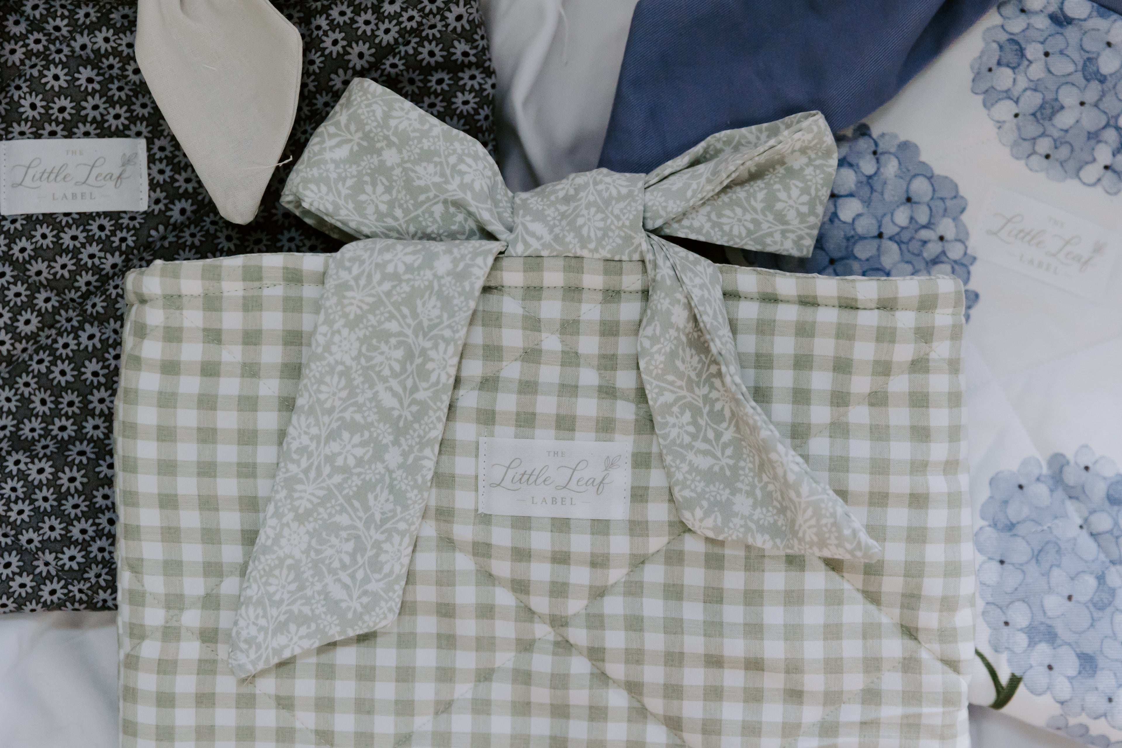 Sage Gingham Book Sleeve