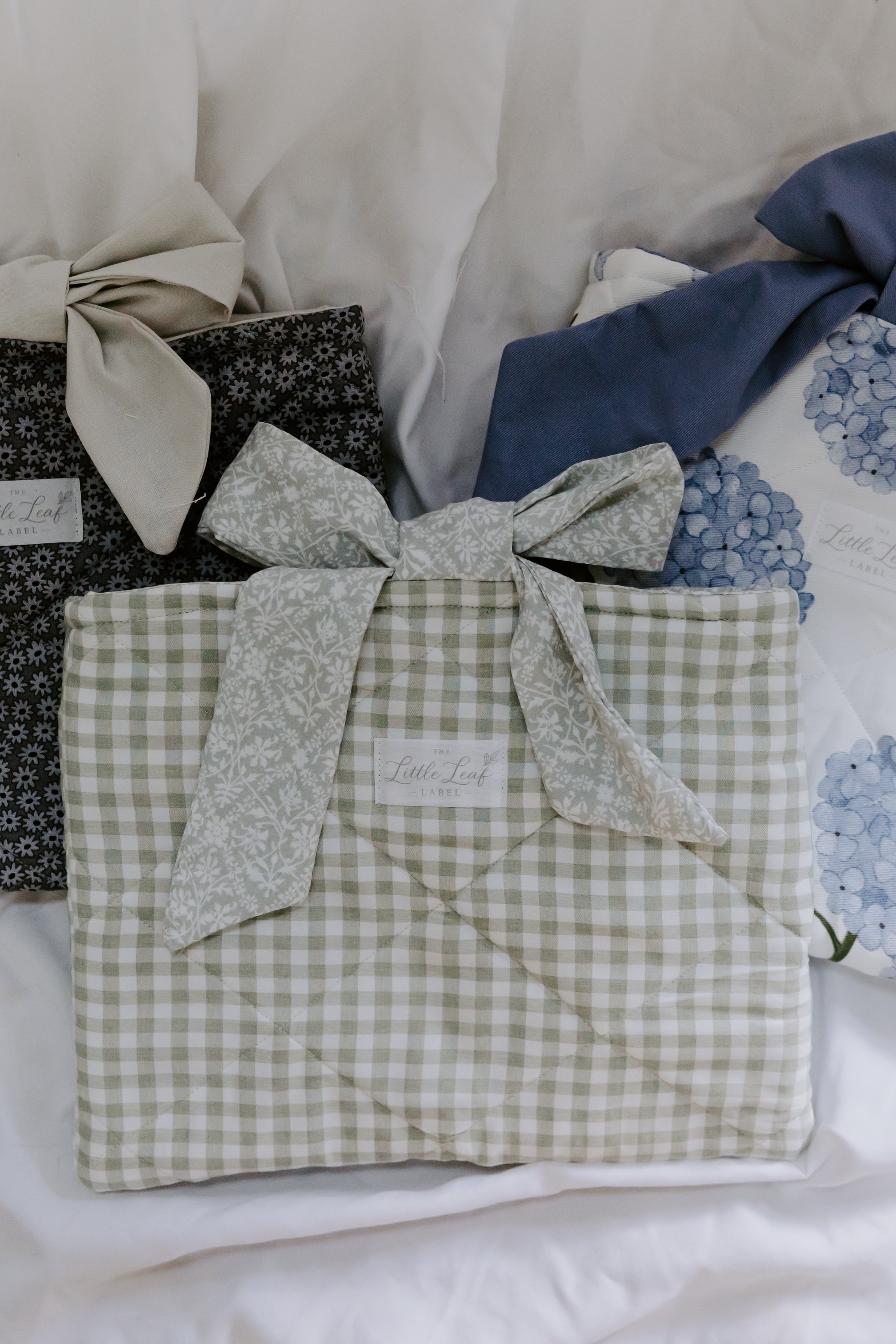 Sage Gingham Book Sleeve