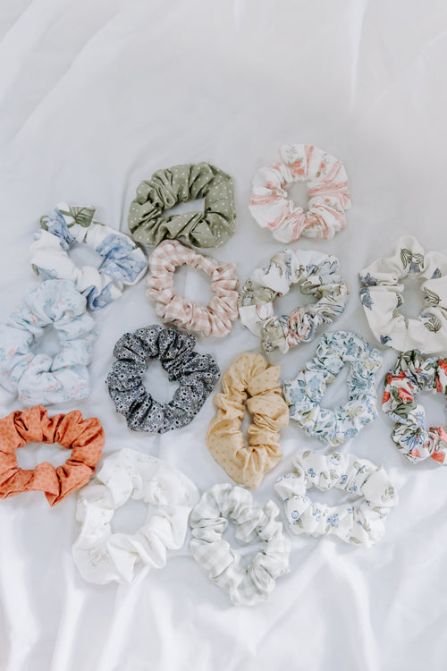 Blue Meadow Scrunchie