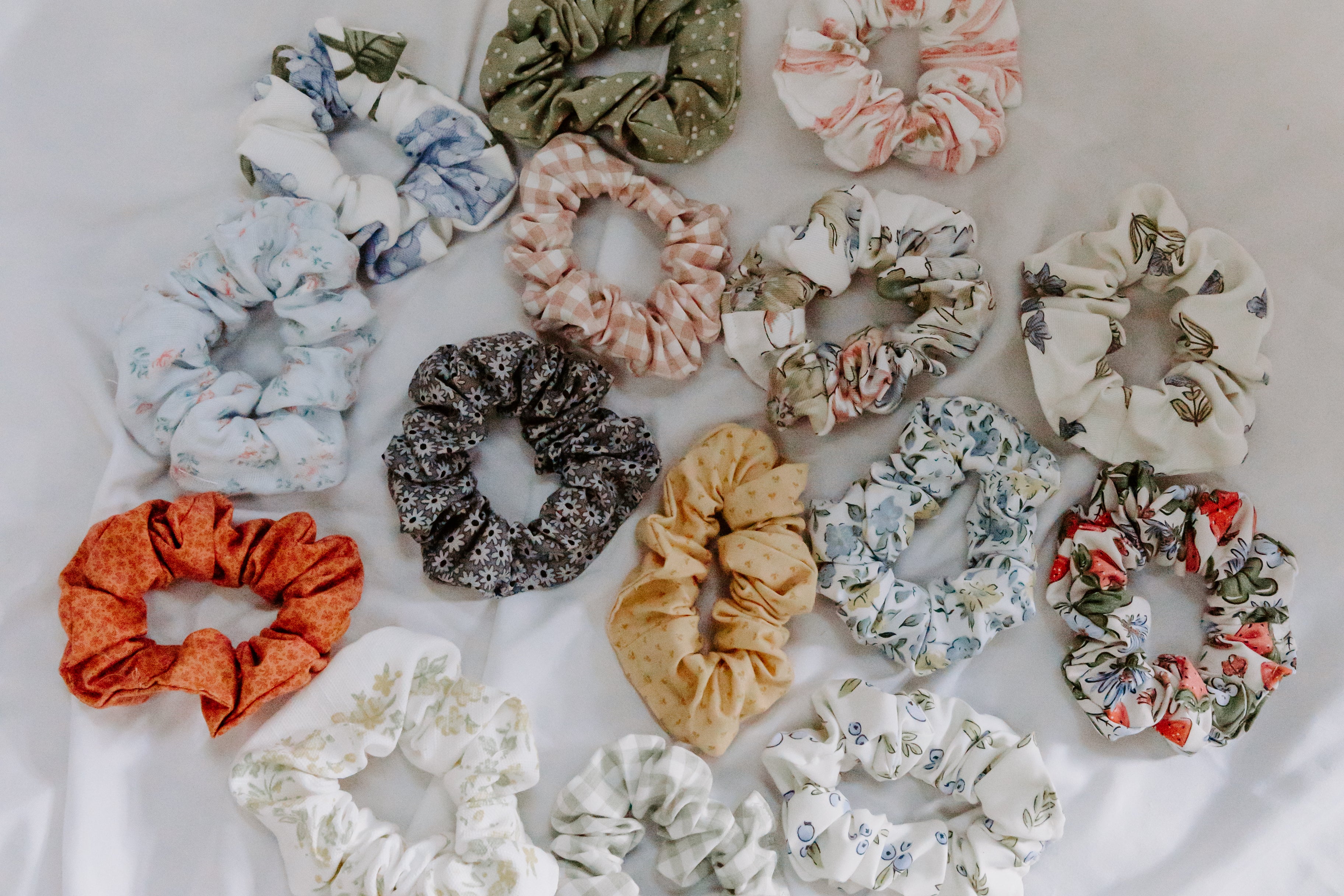 Cottage Garden Floral Scrunchie