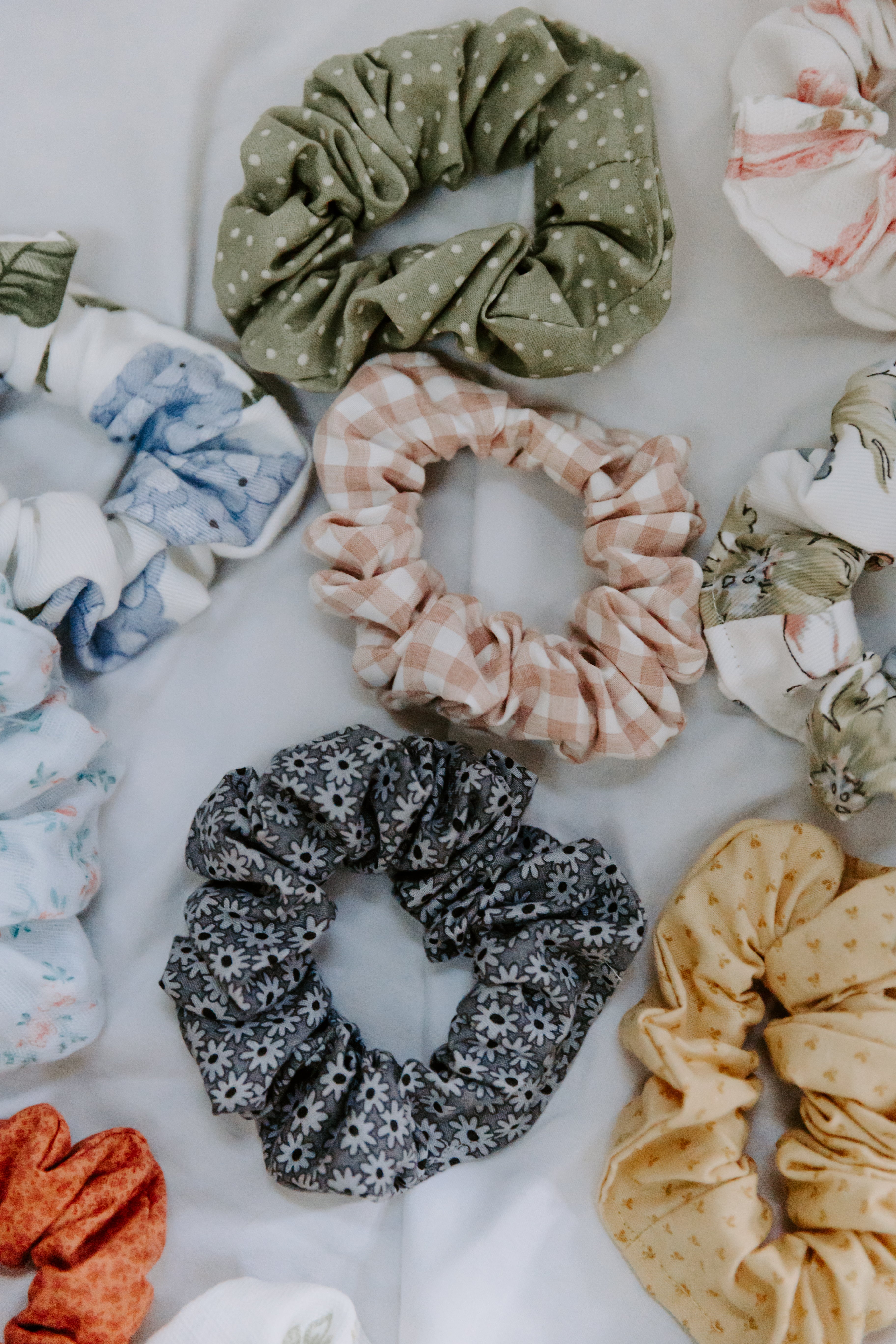 Blush Gingham Scrunchie