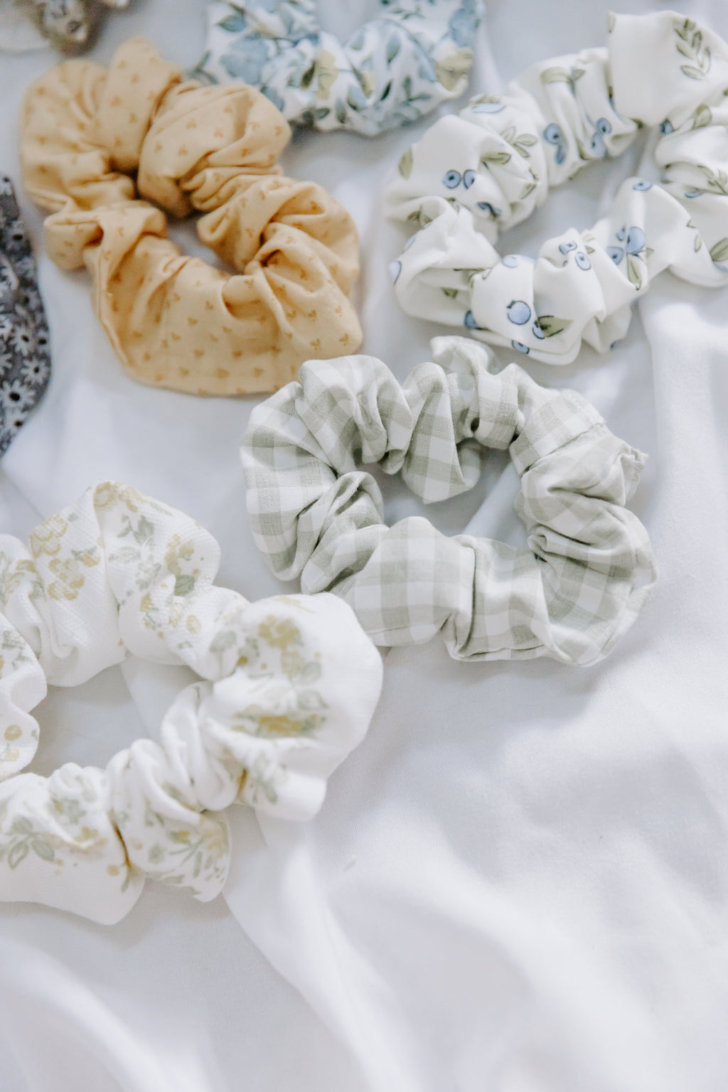 Sage Gingham Scrunchie