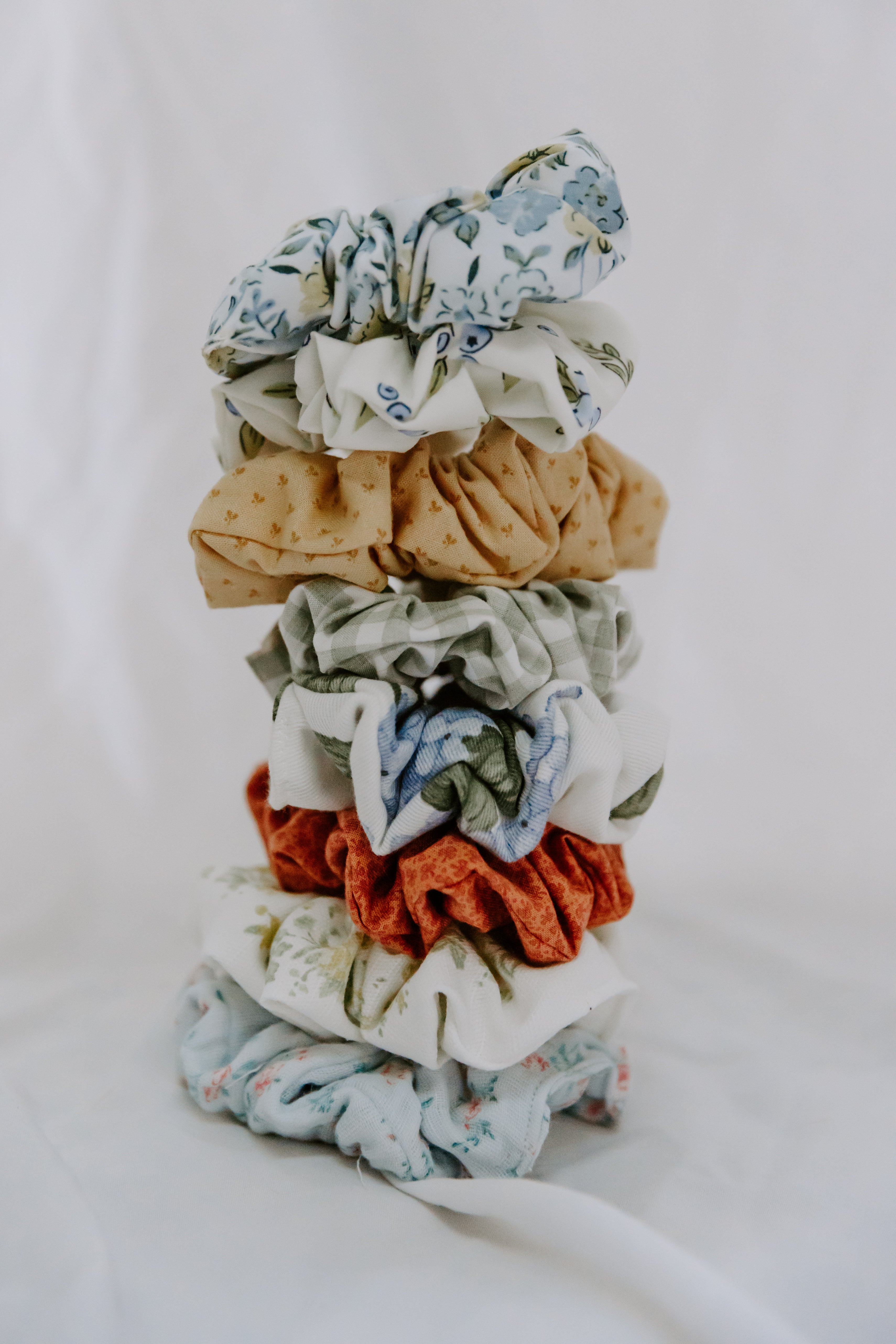 Orange Ditsy Scrunchie