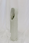 Sage Gingham Wine Tote