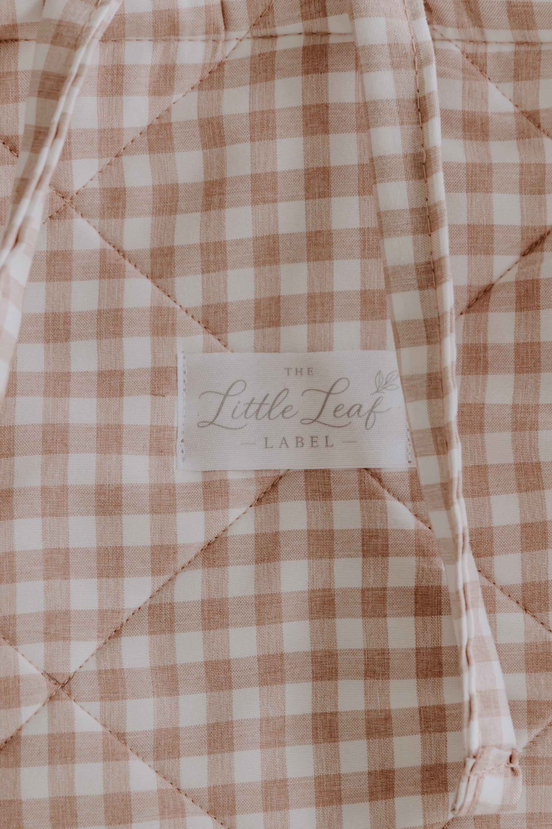 Blush Gingham Market Tote