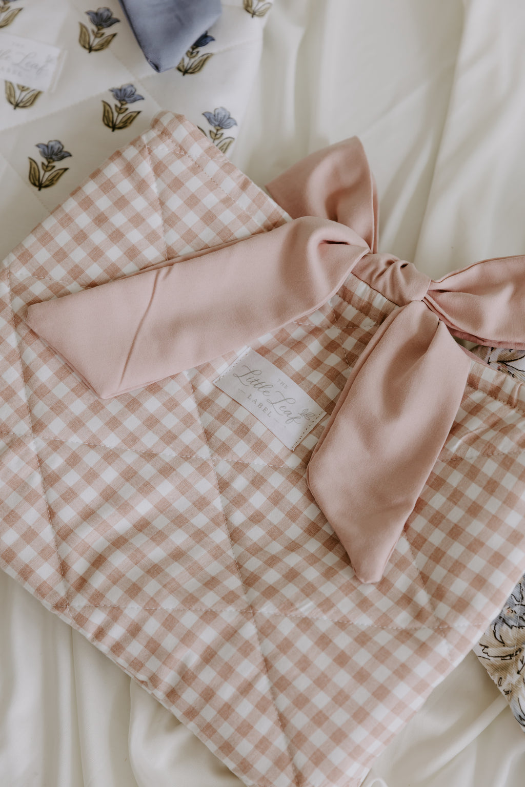 Blush Gingham Book Sleeve