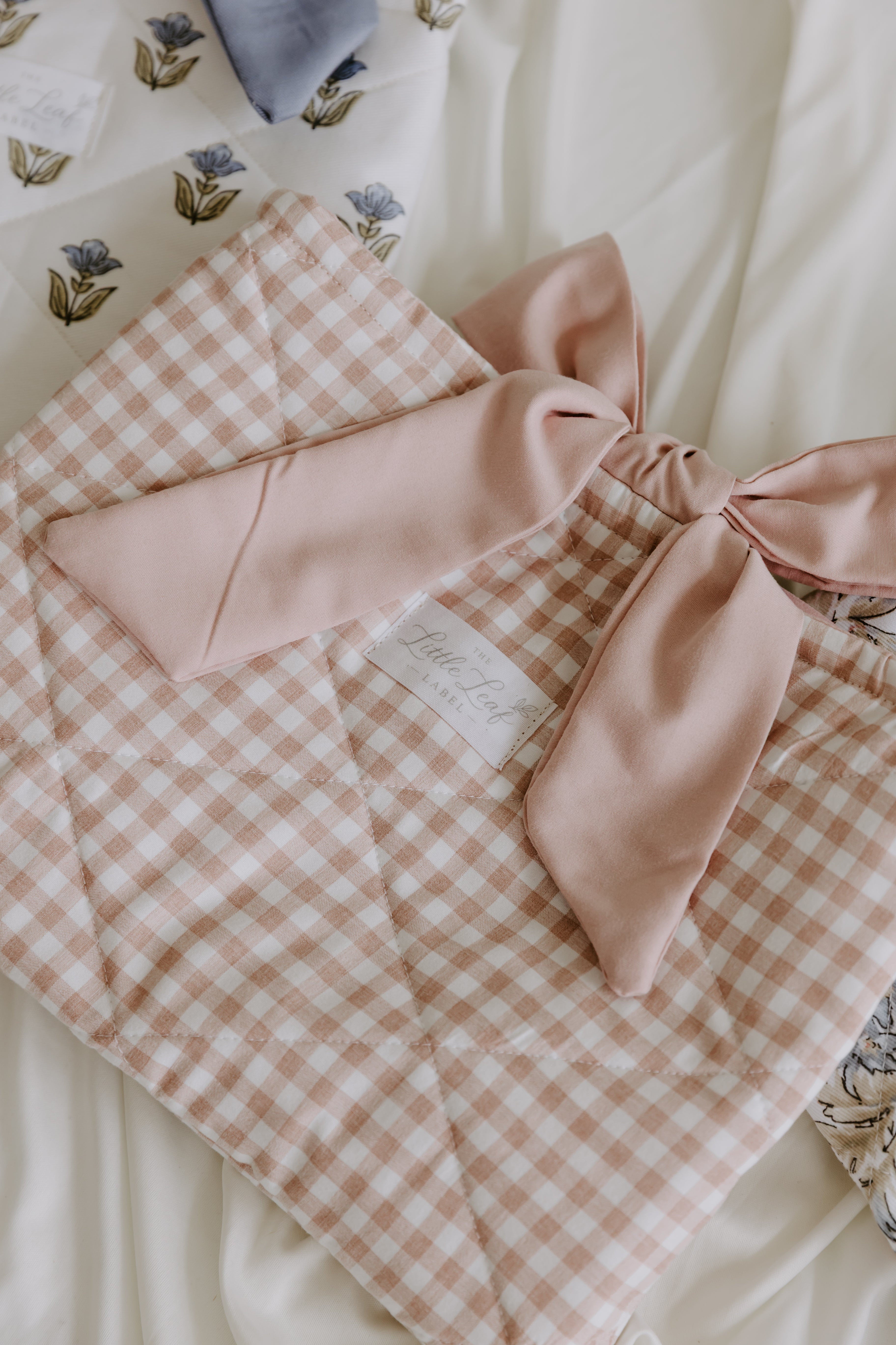 Blush Gingham Book Sleeve
