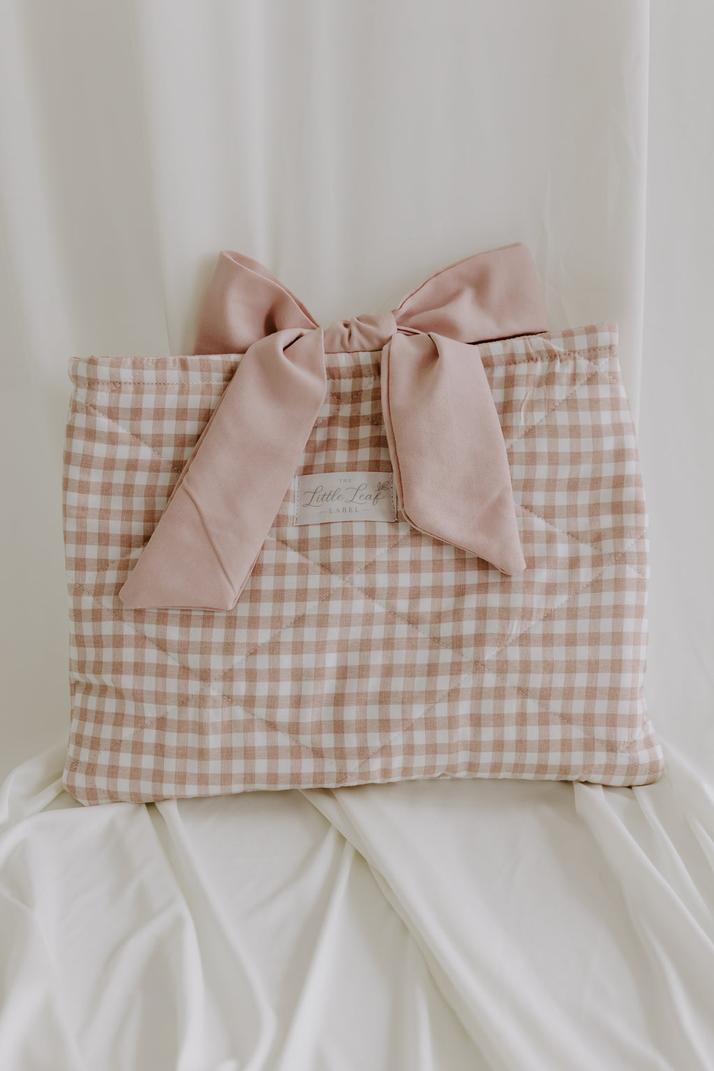 Blush Gingham Book Sleeve
